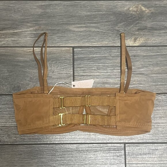 NWT We Are HAH X Free People Wired Bra 30-38DD 30DD 32DD 34DD 36DD Brown Sugar - Picture 8 of 14